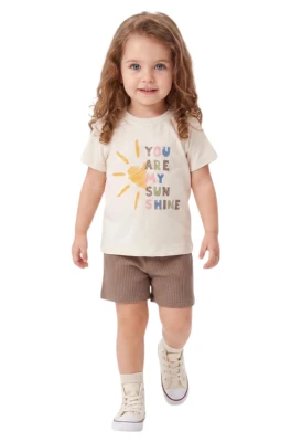 GÜNEŞLİ BASKILI ERKEK BEBE TAKIM 7028