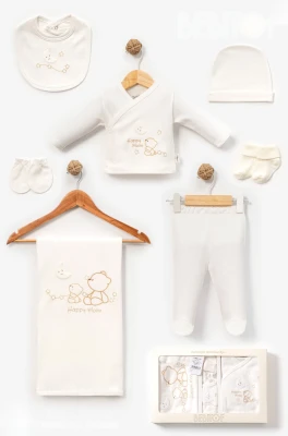 HAPPY MOON NAKIŞLI 7 Lİ BEBE ZIBIN SETİ 13001