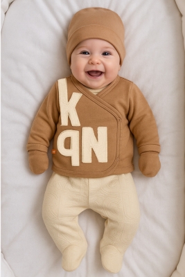 HARF APLİKELİ  ERKEK 5 PARÇA ZIBIN TAKIM 6212