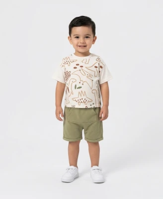 HAYVANAT BASKILI ERKEK BEBE İKİLİ TAKIM 3167