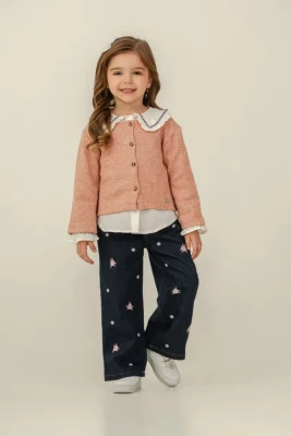 HIRKALI KOT PANTALONLU KIZ ÇOCUK TAKIM 6506