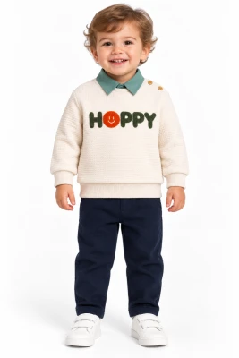 HOPPY ÖRME TRİKOLU 3 LÜ ERKEK BEBE TAKIM 10012