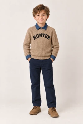 HUNTER DENİM GÖMLEKLİ 3 LÜ ERKEK ÇOCUK TAKIM 90015