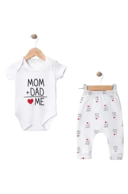 I MOM I DAD KISA KOL BADİLİ PENYE BEBE TAKIM 40026