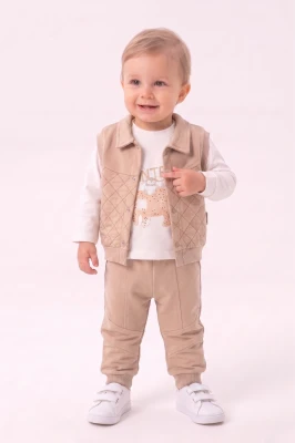 ICE WINTER  BASKILI 3 LÜ ERKEK BEBE TAKIM 4058
