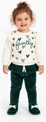 KADİFE FIRFIRLI 2 Lİ KIZ BEBE TAKIM 26994