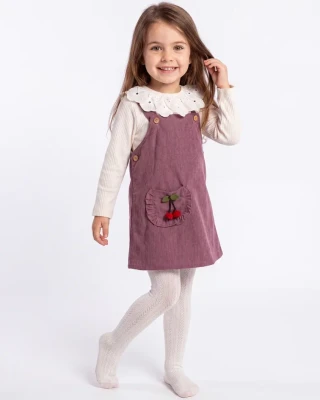 KADİFE KİRAZLI KIZ BEBE JİLE 3280