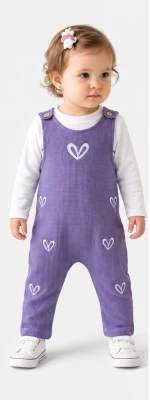 KALP NAKIŞLI 2 Lİ KIZ BEBE SLOPET 1052