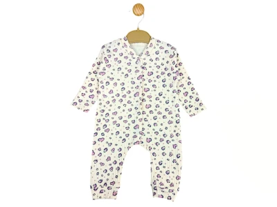 KALPLİ LEOPAR BASKILI MANŞETLİ PENYE BEBE TULUM 100152