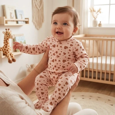 KALPLİ PATİKLİ PAMUKLU KIZ BEBE TULUM 100574