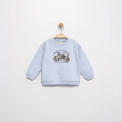 KAMP YAPAN HAYVANLAR BASKILI ERKEK ÇOCUK SWEAT 0353-2