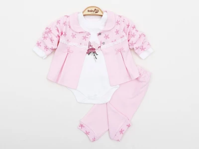 KANAVİÇE PAMUKLU 3 LÜ BEBE TAKIM 2346