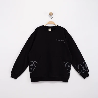 KANGURU CEPLİ 2 İP ERKEK ÇOCUK SWEAT 0421-4