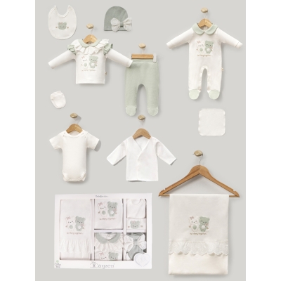 KARDES AYICIK NAKIŞLI 10 LU BEBE ZIBIN SET 3030