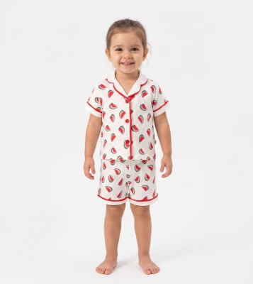 KARPUZ DESENLİ KIZ BEBE PİJAMA TAKIM 6143