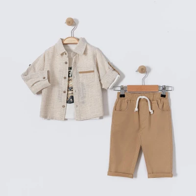 KETEN GÖMLEKLİ BEBE TAKIM 6366