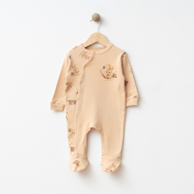 KİTAPÇI TAVŞAN BASKLI PENYE BEBE TULUM 1069