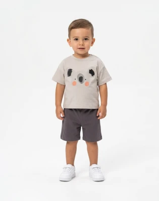 KOALA BASKILI ERKEK BEBE İKİLİ TAKIM 3164