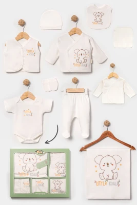 KOALA NAKIŞLI PAMUKLU ERKEK BEBE 10 LU ZIBIN SET 3034