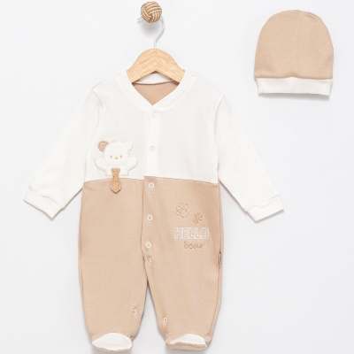 KRAVATLI AYICIK NAKIŞLI PENYE BEBE TULUM 1360