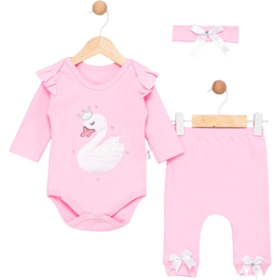 KUĞULU TAÇLI 3 PARÇA BADİLİ BEBE TAKIM 1725