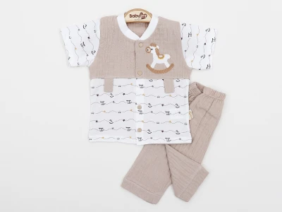 KUZU NAKIŞLI ERKEK BEBE 2 Lİ SWEAT TAKIM 4113
