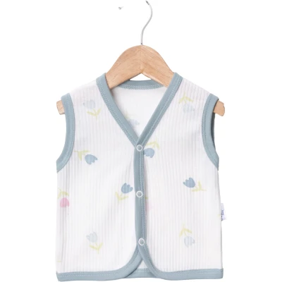 LALE DESEN PENYE PAMUKLU KIZ BEBE YELEK 6315