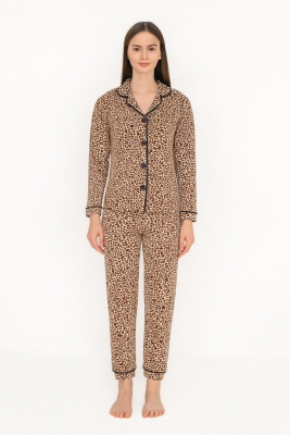 LEOPAR BASKILI ANNE PİJAMA TAKIM 3002