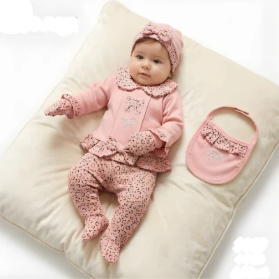 LEOPAR BASKILI KIZ BEBE 5'Lİ ZIBIN SET 5007