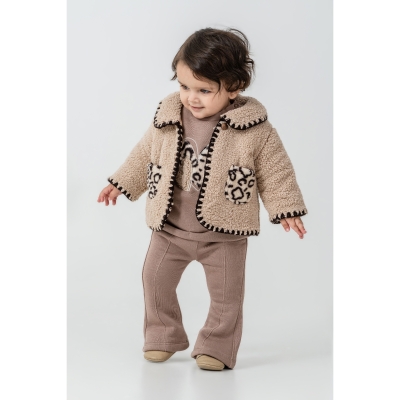 LEOPAR TEMALI HIRKALI 3 LÜ BEBE TAKIM 5229