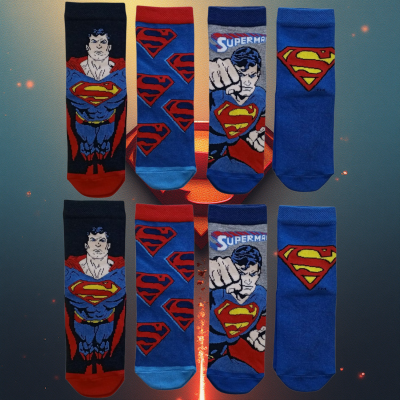 LİSANSLI SUPERMAN TEMALI SOKET ÇORAP 23057