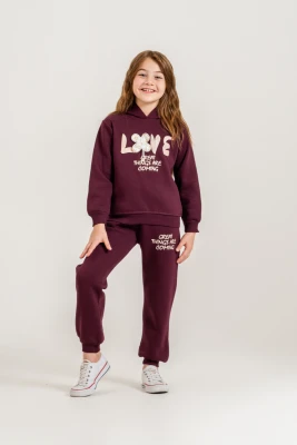LOVE 3 İP KIZ ÇOCUK EŞOFMAN TAKIM 6223