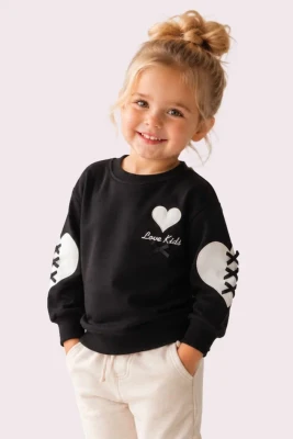 LOVE 3 İP KIZ ÇOCUK SWEAT R26650