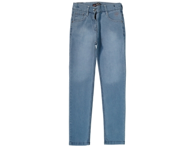 LOVE CEP NAKIŞLI DÜZ KIZ KOT PANTOLON  8/12 YAŞ