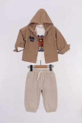 MAKE DAY NAKIŞLI CEKETLİ BEBE TAKIM 6371