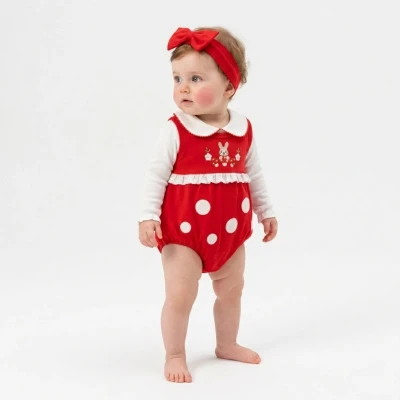 MANTAR NAKIŞLI KIZ BEBE ROMPER 1117