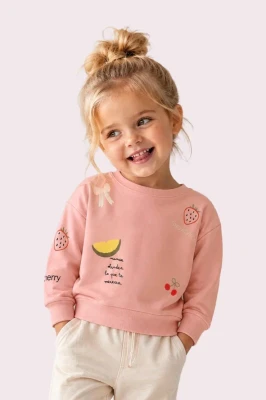 MEYVELİ 3 İP KIZ ÇOCUK SWEAT R26662