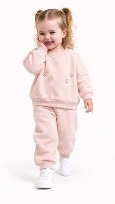 MİNİK PAPATYALI  3 İP KIZ BEBE TAKIM 4142