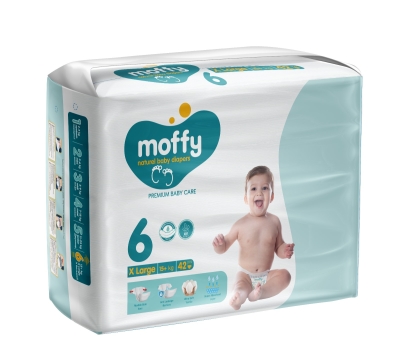 MOFFY BEBEK BEZİ JUMBO PKT 6 NO 15+ KG 42 ADET