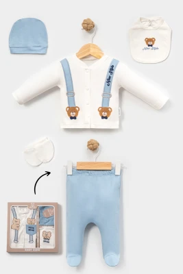 NEW STYLE NAKIŞLI ERKEK BEBE 5 Lİ ZIBIN SET 2088