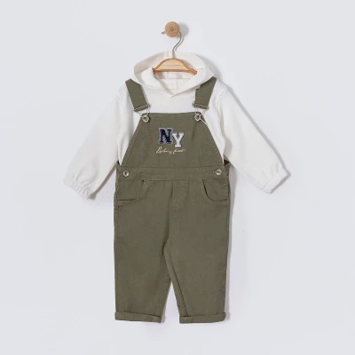  NY NAKIŞLI KAPÜŞONLU SWEAT ERKEK BEBE SALOPET 6346