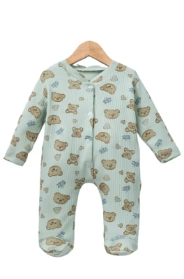 OYUNCAK AYI BASKILI PENYE BEBE PATİKLİ TULUM 100604
