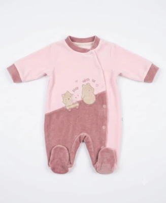 OYUNCU HAYVANLAR KADİFE BEBE TULUM 2134
