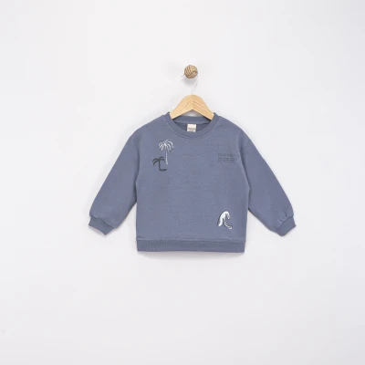 PALMİYE DESENLİ 2 İP ERKEK ÇOCUK  SWEAT 0417-2