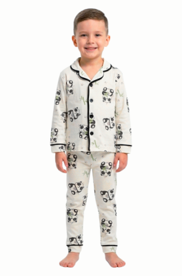 PANDA BASKILI ERKEK ÇOCUK PİJAMA TAKIM 104