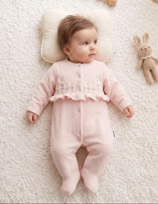 PAPATYA FIRFIRLI KADİFE BEBE TULUM 5029