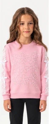 PAPATYA TAŞLI 3 İP KIZ ÇOCUK SWEAT 7942
