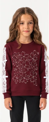 PAPATYA TAŞLI 3 İP KIZ ÇOCUK SWEAT 7943