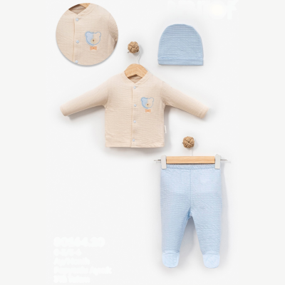 PAPYONLU AYI NAKIŞLI 3LÜ BEBE TAKIM 80164