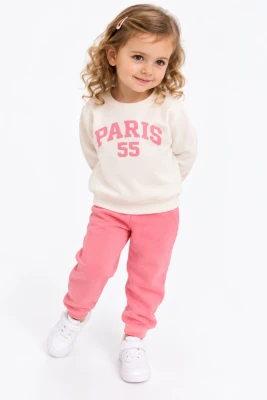 PARİS BASKILI 3 İP KIZ ÇOCUK TAKIM  5726